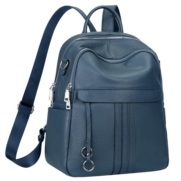 Genuine Leather Backpack Purse Convertible Shoulder BagS102 Indo :\') main image 6